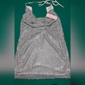 Silver Mini Dress